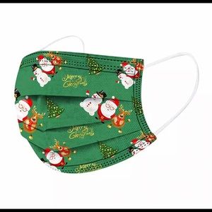 🔥Adult Christmas Disposable Face Mask Industrial 3Ply Ear Loop 10PC Xmas Mask🔥